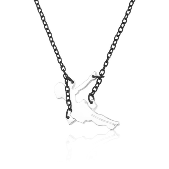 **ABRIANA* Gymnast Girl Swingset Statement Necklace - Picture 3 of 5